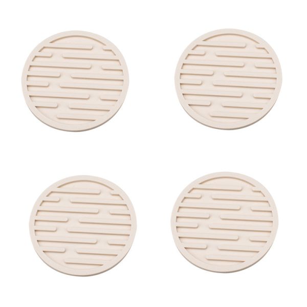 4Pcs   Set 10cm Round Thick Silicone Drink Coaster Non-Slip Heatproof Cup Mug Pad Mat Cheap