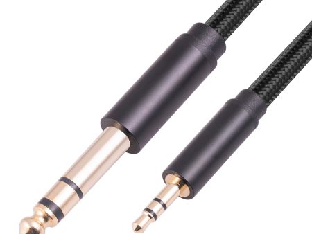 3662BK 2m For Mixer Amplifier 3.5mm to 6.35mm Male to Male Audio Adapter Gold Plated Jack Aux Cable For Discount