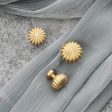 Nordic Pumpkin Shape Golden Brass Handle Cabinet Pull Knob Furniture Decor with 25mm Screw, Size S Online Hot Sale