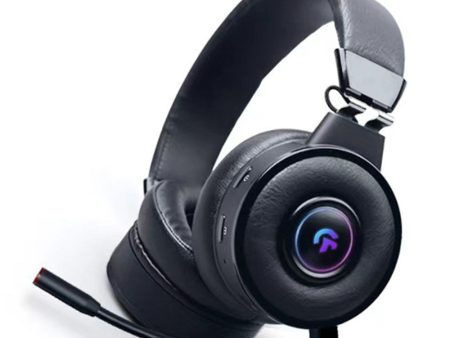 FINGERTIME Wireless Gaming Headset with RGB Light, Bluetooth Headset Retractable Over-Ear Headphone with Mic on Sale