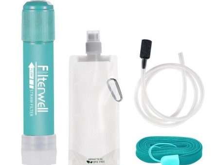 FILTERWELL Outdoor Water Purifier Filter Straw Survival Filtration Portable Gear Emergency Preparedness Supply for Camping Survival (BPA-Free, FDA Certified) Online Hot Sale