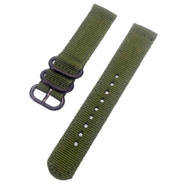 22mm Universal Smartwatch Nylon Wrist Band 3 Buckles Replacement Watch Strap (Straight Pin) on Sale