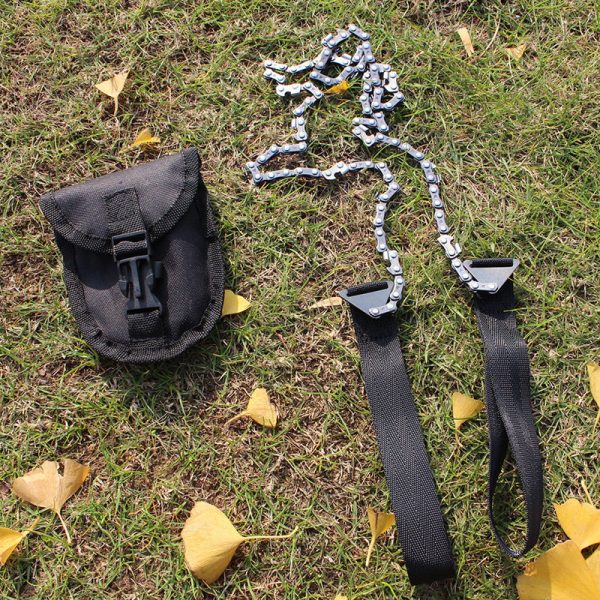 AOTU Portable Outdoor Manganese Steel Chain Saw Camping Hiking 11-Teeth Wire Saw Survival Tool Online now