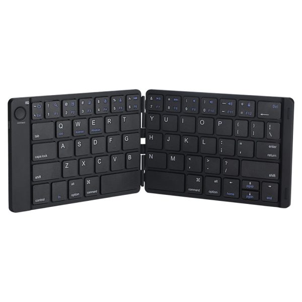 B047S Universal Folding Keyboard for Cell Phone Tablet Laptop Leather Covered Bluetooth Wireless Keyboard Online Hot Sale