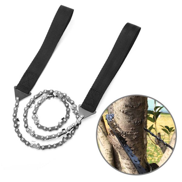 AOTU Portable Outdoor Manganese Steel Chain Saw Camping Hiking 11-Teeth Wire Saw Survival Tool Online now