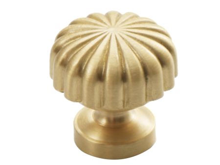 Nordic Pumpkin Shape Golden Brass Handle Cabinet Pull Knob Furniture Decor with 25mm Screw, Size S Online Hot Sale