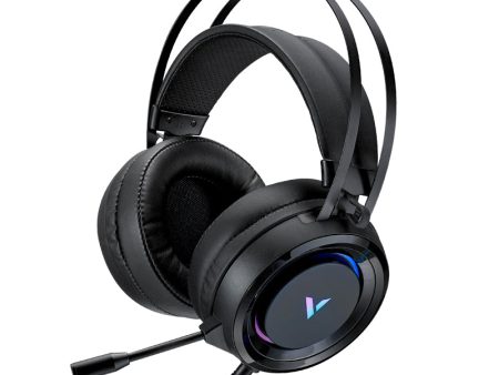 RAPOO VH500 7.1 Channel USB Wired Over-Ear E-sports Headphone RGB Light Computer Gaming Headset with Long Microphone Online now