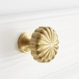 Nordic Pumpkin Shape Golden Brass Handle Cabinet Pull Knob Furniture Decor with 25mm Screw, Size S Online Hot Sale