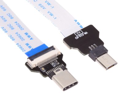 UC-019-MM CN-008-OTGCN-009-0.13M   CN-012-MA Type-C Male Host to 5Pin Micro USB 2.0 Male Target Data Flat Slim FPC Cable Extender Hot on Sale