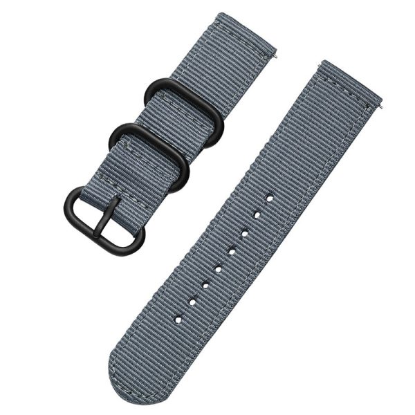 22mm Universal Smartwatch Nylon Wrist Band 3 Buckles Replacement Watch Strap (Straight Pin) on Sale