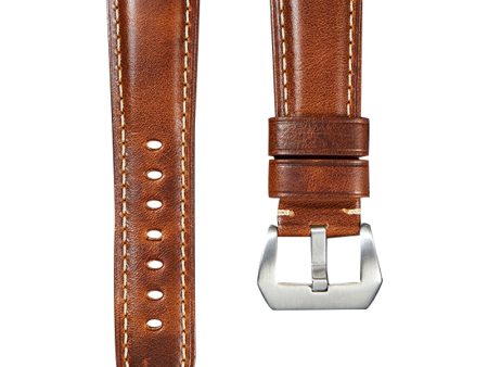 20mm Genuine Cow Leather Watch Band Vintage Replacement Watch Strap Online now