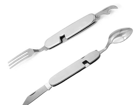 HALIN 2Pcs   Set Camping Cutlery Set Stainless Steel Knife Fork Spoon Outdoor Flatware (No FDA Certificate) Online