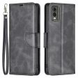 For Nokia C32 Textured PU Leather Stand Phone Case Anti-drop Solid Color Wallet Cover Fashion