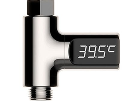 LED Digital Display Water Temperature Meter Gauge Bathroom Shower Thermometer, Electroplating Color Fashion