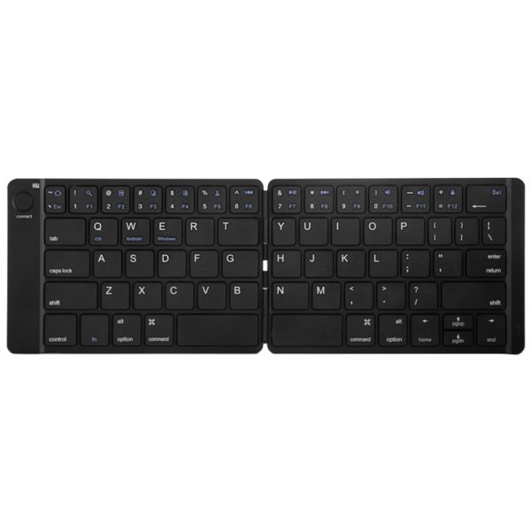 B047S Universal Folding Keyboard for Cell Phone Tablet Laptop Leather Covered Bluetooth Wireless Keyboard Online Hot Sale