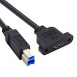 U3-083-BM 50cm Type-B USB 3.0 Male to Micro 3.0 Type-B Female Screw Mount Type Extension Cable 5Gbps on Sale