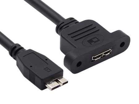 U3-083-MM 50cm Micro USB 3.0 Male to Micro 3.0 Type-B Female 5Gbps Screw Mount Type Extension Cable Online