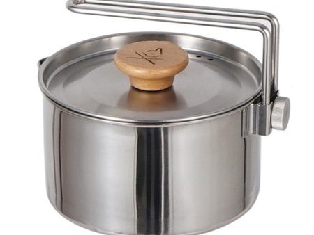 AOTU 1L Multifunction 304 Stainless Steel Pot Outdoor Cooking Pot Kettle Pan Camping Cookware Teapot (BPA-free, No FDA Certified) For Sale