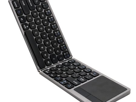 FK328T 3-Folded Keyboard for Cell Phone Tablet Laptop Wireless Bluetooth Keyboard Compatible with Mac OS, IOS, Android Fashion